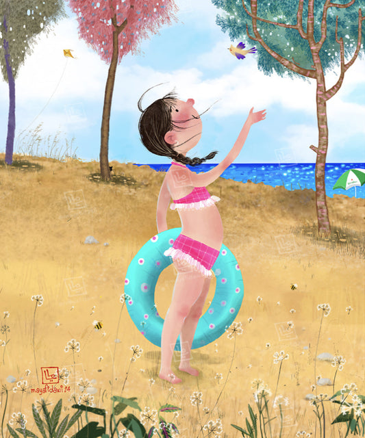 Little Girl At The Beach